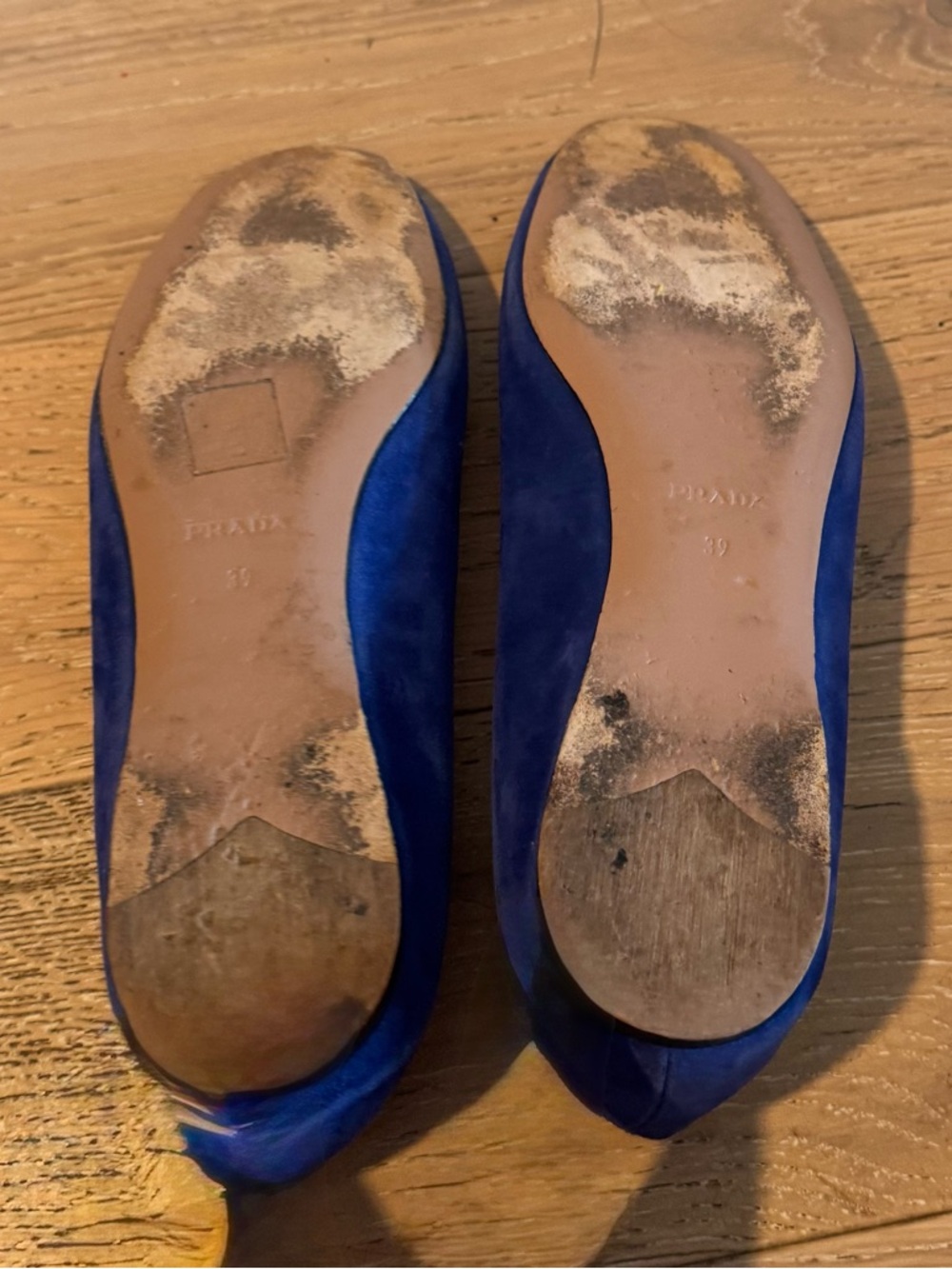 Prada Royal Blue Suede Slip-On Loafers - Picture 3 of 3